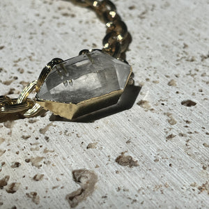 The Lioness Statement Necklace (Crystal Quartz)