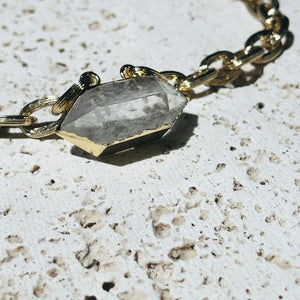 The Lioness Statement Necklace (Crystal Quartz)