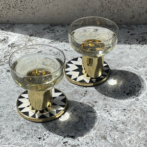 RIVIERA Gold Gilded Stem Coupes - Set of 2