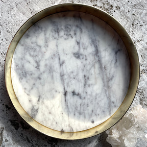 WHITE ORBIT Marble Tray 04 - Small - Grain Guarantee